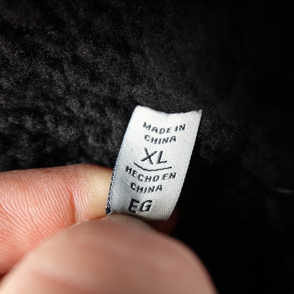 NEW Levis Jacket Mens XL Black Faux Leather Sherpa Lined Zip Trucker Bomber Coat - Picture 7 of 12